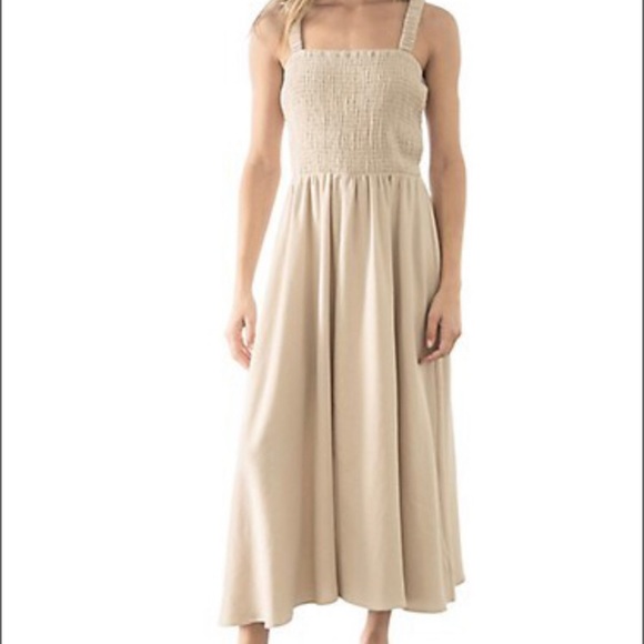 Anthropologie Dresses & Skirts - Moon River beige linen blend Maxi dress